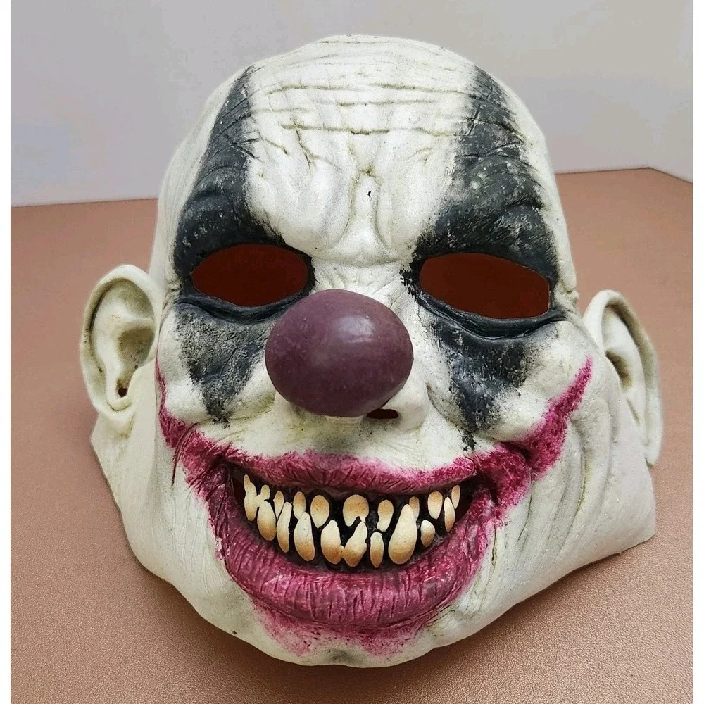 Horror Clown Mask Scary Evil Killer Halloween Cosplay Mask Creepy Scary Demon